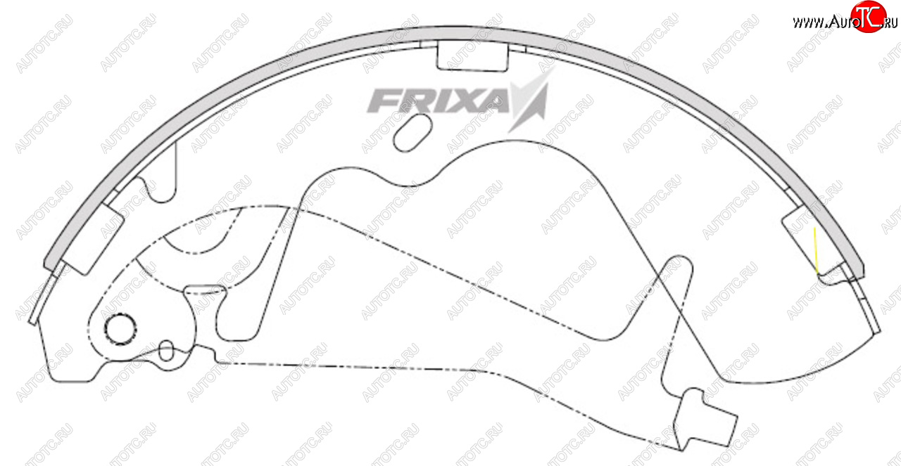 1 679 р. Колодки тормозные передние барабанные (4шт.) HANKOOK FRIXA Hyundai Starex/H1 A1 рестайлинг (2004-2007)  с доставкой в г. Керчь