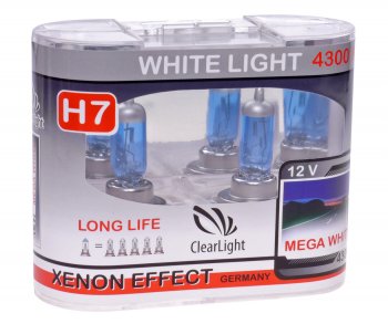 599 р. Лампа 12V H7 55W PX26d бокс (2шт.) White Light CLEARLIGHT CLEARLIGHT mlh7wl  с доставкой в г. Керчь. Увеличить фотографию 1