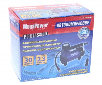 1 369 р. Компрессор автомобильный 30лмин. 7атм. 12А 12V в прикуриватель MEGAPOWER MEGAPOWER-AUTOMOTIVE m-11040b  с доставкой в г. Керчь. Увеличить фотографию 5