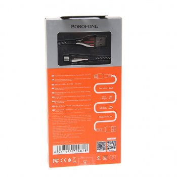 339 р. Кабель micro USB 1.2м т.серый BOROFONE BOROFONE bu23 grey BOROFONE bu23 grey  с доставкой в г. Керчь. Увеличить фотографию 1