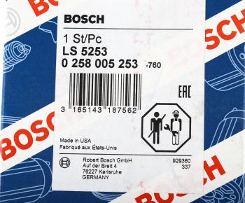 10 199 р. Датчик кислорода MAZDA 626 (91-) BOSCH BOSCH 0258005253 BOSCH 0258005253  с доставкой в г. Керчь. Увеличить фотографию 4
