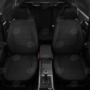 8 549 р. Авточехлы SKODA Rapid (12-) VW Polo (20-) задняя спинка 40x60 экокожа черные комплект AVTOLIDER AVTOLIDER vw28-0104-ec01  с доставкой в г. Керчь. Увеличить фотографию 3