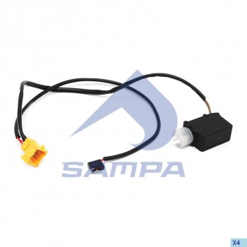 3 599 р. Привод замка двери VOLVO FH12,FM12 SAMPA SAMPA 034.486  с доставкой в г. Керчь. Увеличить фотографию 1