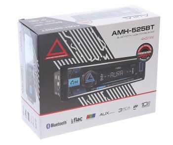 4 199 р. Магнитола автомобильная 1DIN AURA AURA amh-525bt AURA amh-525bt  с доставкой в г. Керчь. Увеличить фотографию 4