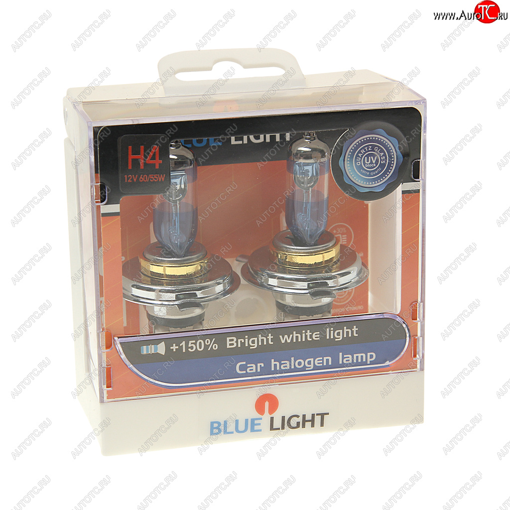 959 р. Лампа 12V H4 60/55W P43t 4500K бокс (2шт.) BLUELIGHT BLUELIGHT 8888771 BLUELIGHT 8888771  с доставкой в г. Керчь