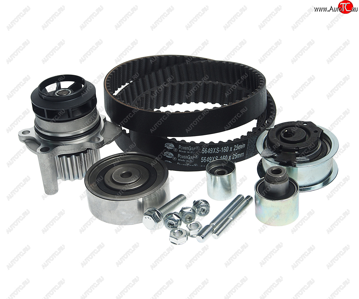 15 999 р. Комплект ГРМ VW AUDI SEAT SKODA (1.6 TDI2.0 TDI) с водяным насосом GATES GATES kp25649xs-1  с доставкой в г. Керчь