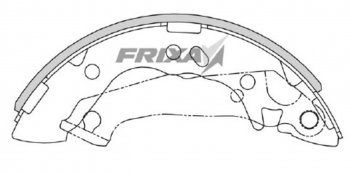 Колодки тормозные задние барабанные (4шт.) HANKOOK FRIXA Hyundai Accent 2 LC седан дорестайлинг (ТагАЗ) (1999-2012)