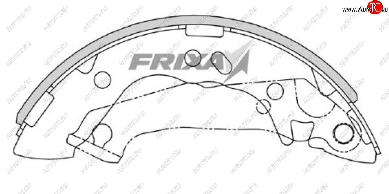 1 079 р. Колодки тормозные задние барабанные (4шт.) HANKOOK FRIXA Hyundai Accent 2 LC седан дорестайлинг (ТагАЗ) (1999-2012)  с доставкой в г. Керчь