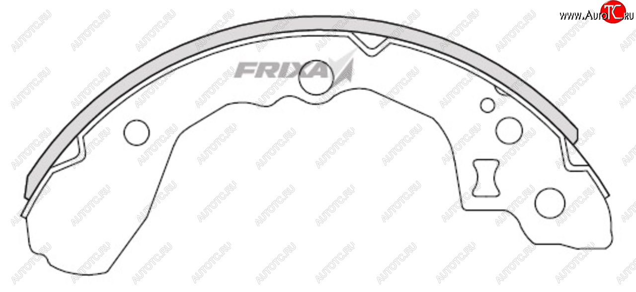 939 р. Колодки тормозные задние барабанные (4шт.) HANKOOK FRIXA KIA Rio 2 JB дорестайлинг седан (2005-2009)  с доставкой в г. Керчь