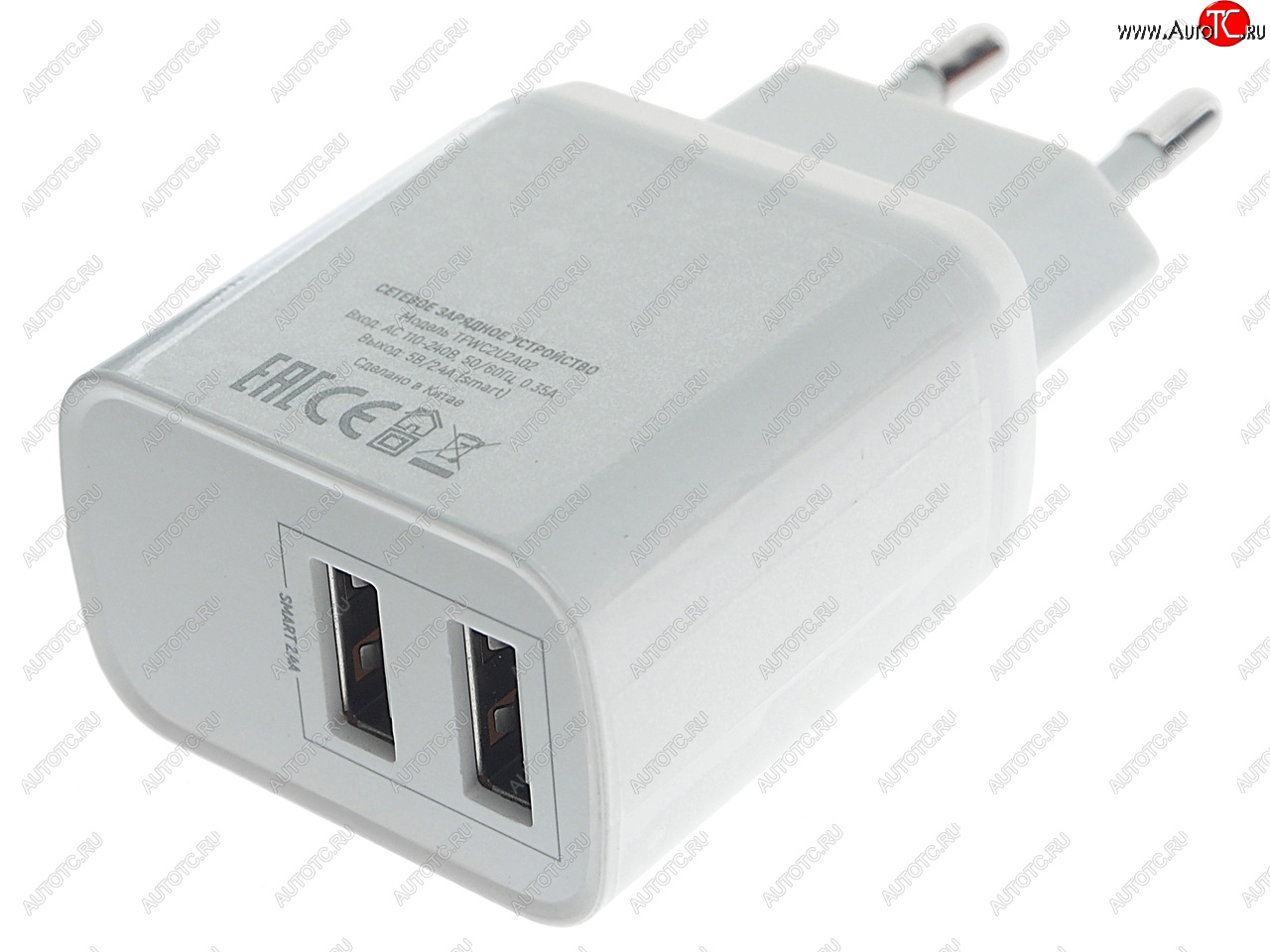 359 р. Устройство зарядное в розетку 2 USB TFN TFN tfn-wcrpd12w2uwh  с доставкой в г. Керчь