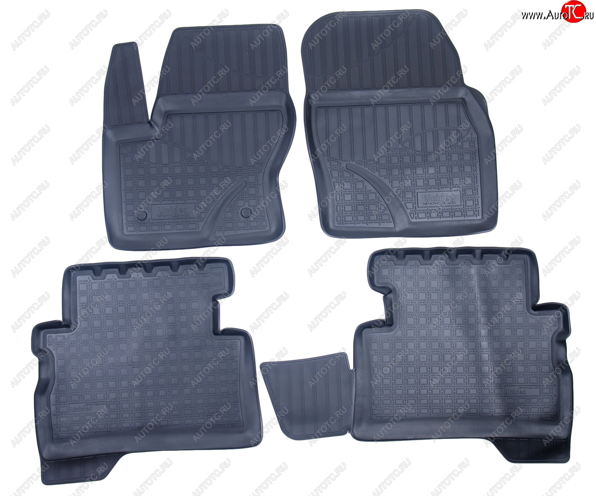 1 999 р. Коврик салона FORD Kuga (13-) полиуретан (4 предм.) NORPLAST NORPLAST npa11-c22-400  с доставкой в г. Керчь