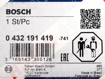 13 999 р. Форсунка MAN TGA дв.D2866 топливная BOSCH BOSCH 0432191419  с доставкой в г. Керчь. Увеличить фотографию 5