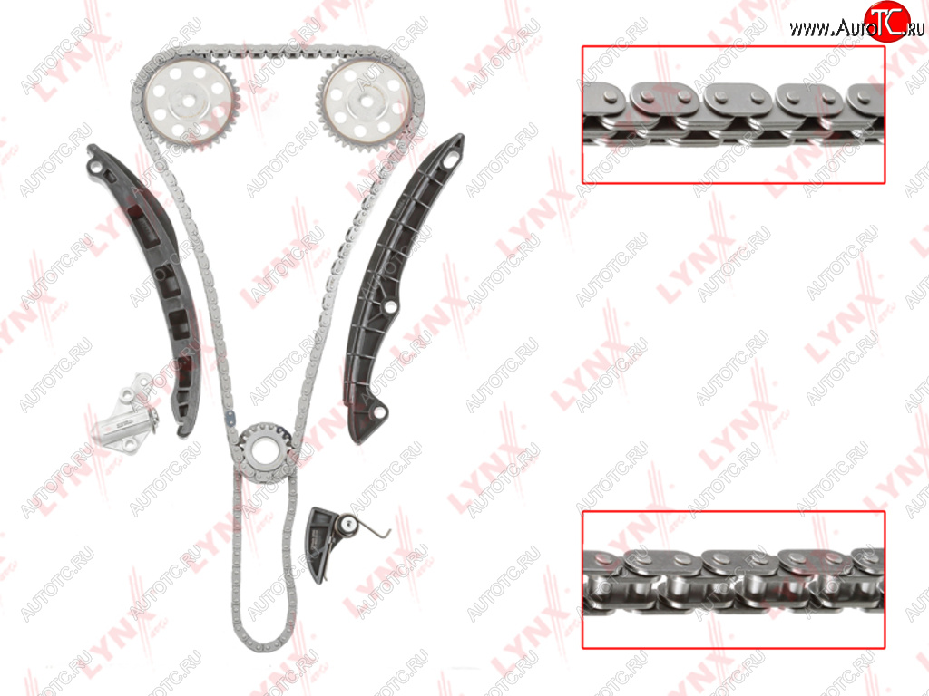 12 599 р. Комплект цепи ГРМ VW AUDI SKODA (1.41.6) (2 цепи+башмак натяж+успокоит+2 натяж+4 звезды) LYNX LYNX tk0064  с доставкой в г. Керчь
