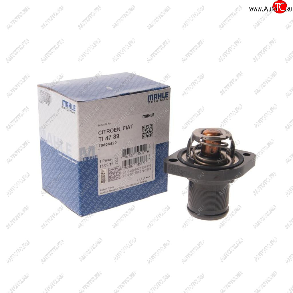 2 899 р. Термостат PEUGEOT 1007 (05-),206 (98-),306 CITROEN Berlingo (00-),C3 (02-),C4 (04-) (град.) MAHLE MAHLE ti4789  с доставкой в г. Керчь
