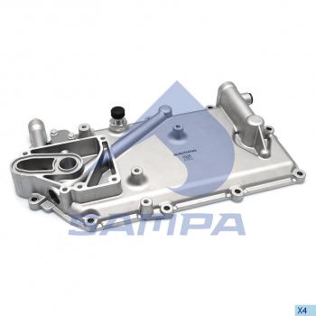 7 749 р. Крышка радиатора SCANIA масляного (маслоохладителя) SAMPA SAMPA 043.078  с доставкой в г. Керчь. Увеличить фотографию 1