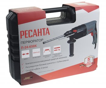 4 899 р. Перфоратор 650Вт 2.8Дж РЕСАНТА РЕСАНТА п-24-650к  с доставкой в г. Керчь. Увеличить фотографию 4