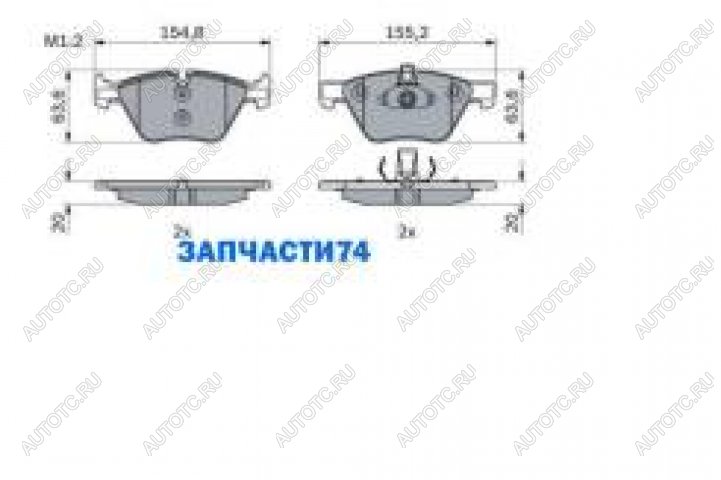 5 399 р. Колодки тормозные передние (4шт.) BOSCH BMW 3 серия E90 седан дорестайлинг (2004-2008)  с доставкой в г. Керчь