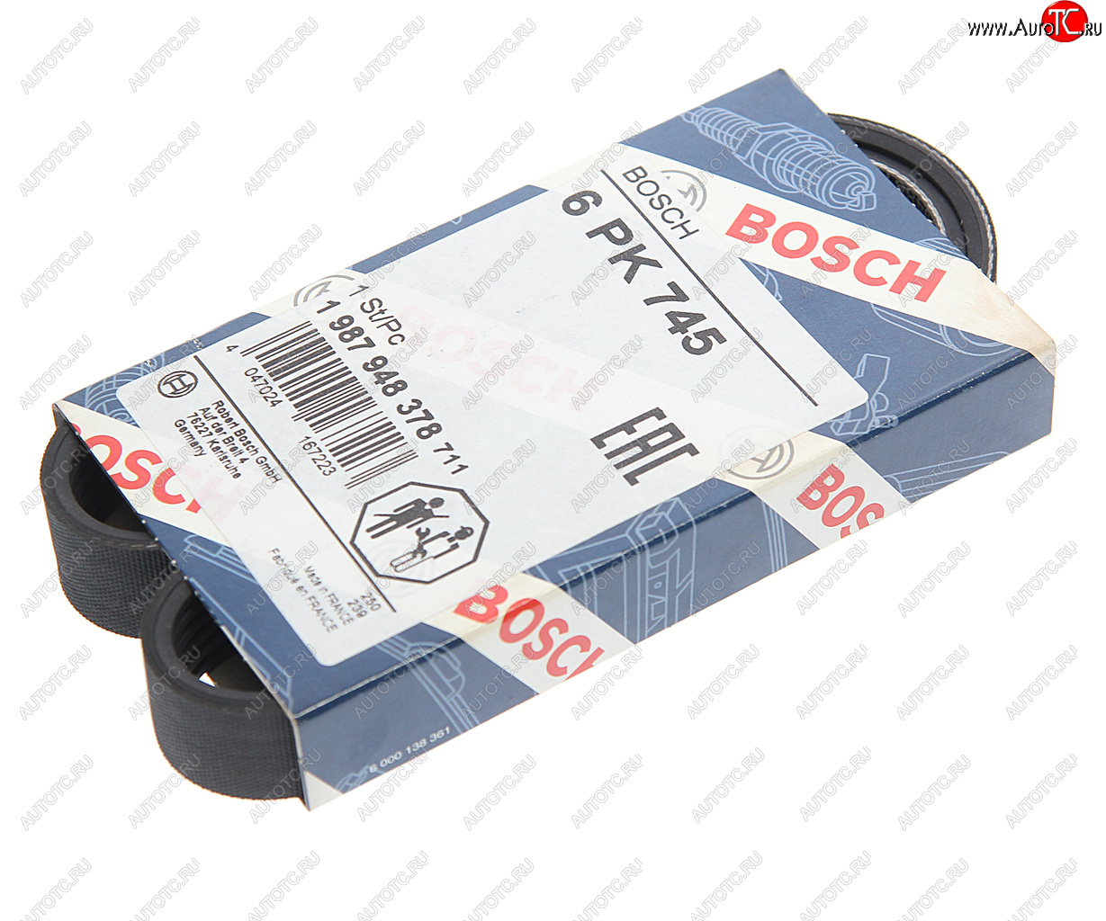 719 р. Ремень ВАЗ-2110-2112 генератора 16 клап. BOSCH BOSCH 1987948378  с доставкой в г. Керчь