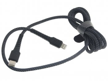 499 р. Кабель iPhone (5-)-USB Type C 1м черный BOROFONE BOROFONE bu21 black  с доставкой в г. Керчь. Увеличить фотографию 1