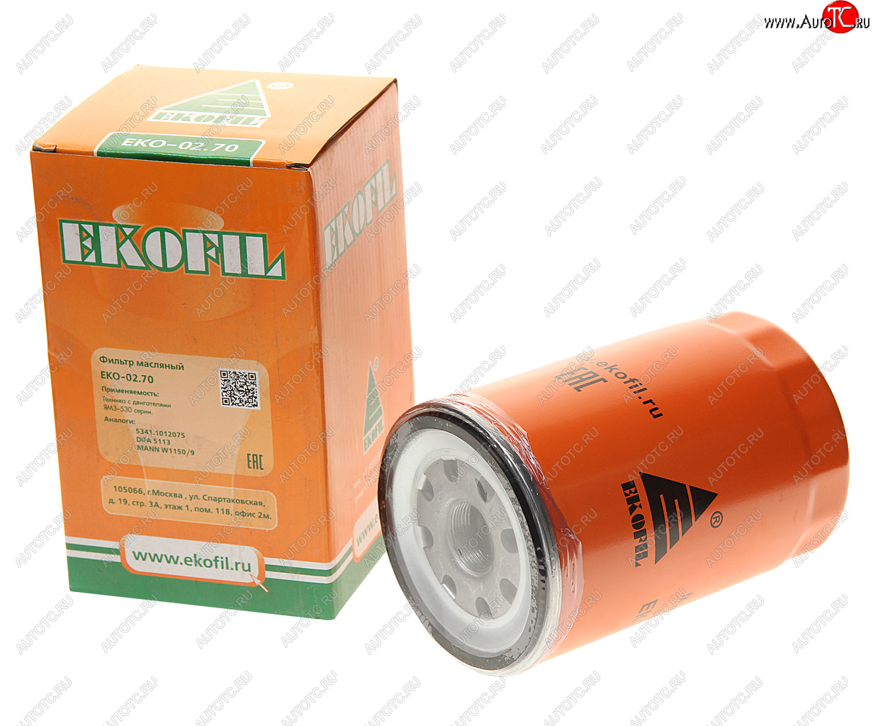 1 169 р. Фильтр масляный ЯМЗ-53443.30 EKOFIL EKOFIL eko-02.70  с доставкой в г. Керчь