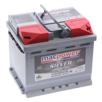 8 599 р. Аккумулятор MACPOWER 52Ач обратная полярность,низкий MACPOWER 6ст52(0) smf550049b(52)  с доставкой в г. Керчь. Увеличить фотографию 1