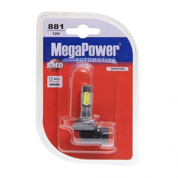 499 р. Лампа светодиодная 12V H27W2 PGJ13 6000K 5 светодиодов блистер (1шт.) MEGAPOWER MEGAPOWER-AUTOMOTIVE 80614бл  с доставкой в г. Керчь. Увеличить фотографию 1