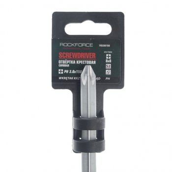 539 р. Отвертка крестовая PH 3.0х150мм силовая магнитная с держателем Profi S2 ROCKFORCE ROCKFORCE rf-70230150 ROCKFORCE rf-70230150  с доставкой в г. Керчь. Увеличить фотографию 2