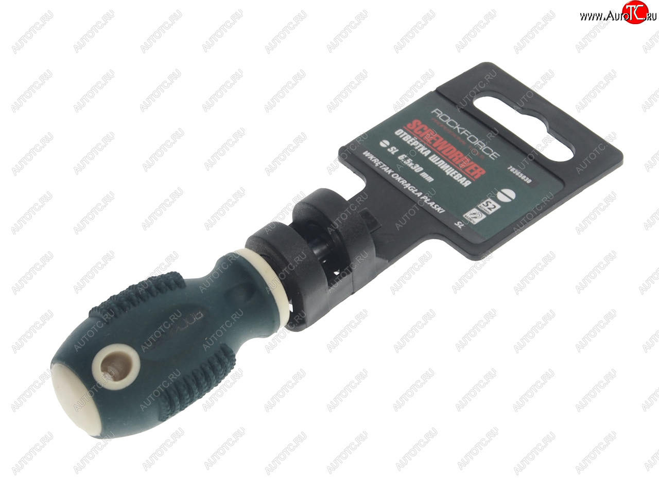 153 р. Отвертка шлицевая SL 6.5х30мм магнитная c держателем Profi S2 ROCKFORCE ROCKFORCE rf-70365030  с доставкой в г. Керчь