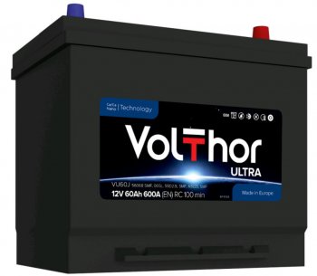 10 649 р. Аккумулятор VOLTHOR Ultra 60Ач обратная полярность VOLTHOR 6ст60(0) 56068 d23  с доставкой в г. Керчь. Увеличить фотографию 1