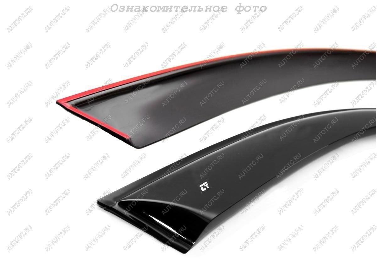 3 799 р. Комплект дефлекторов окон (широкий) COBRA TUNING Haval H9 дорестайлинг (2015-2017) (черный глянец)  с доставкой в г. Керчь