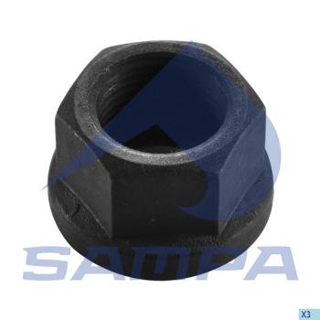 Гайка колеса MERCEDES BPW IVECO MAN (M20х1.5h-21ключ 27мм) юбка неподвижная SAMPA SAMPA 020.457