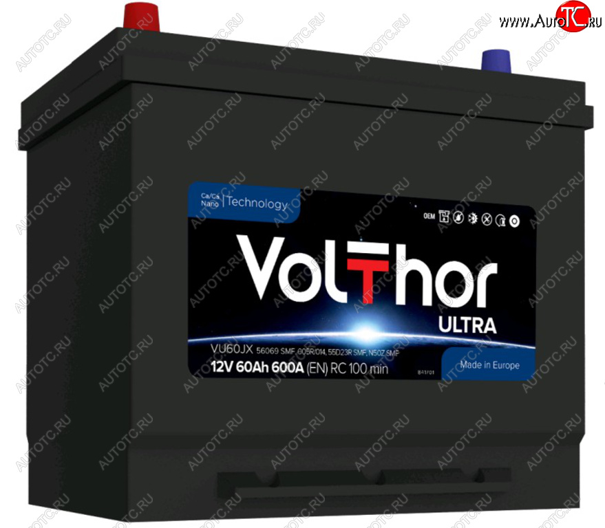 10 549 р. Аккумулятор VOLTHOR Ultra 60Ач VOLTHOR 6ст60(1) 56069 d23  с доставкой в г. Керчь