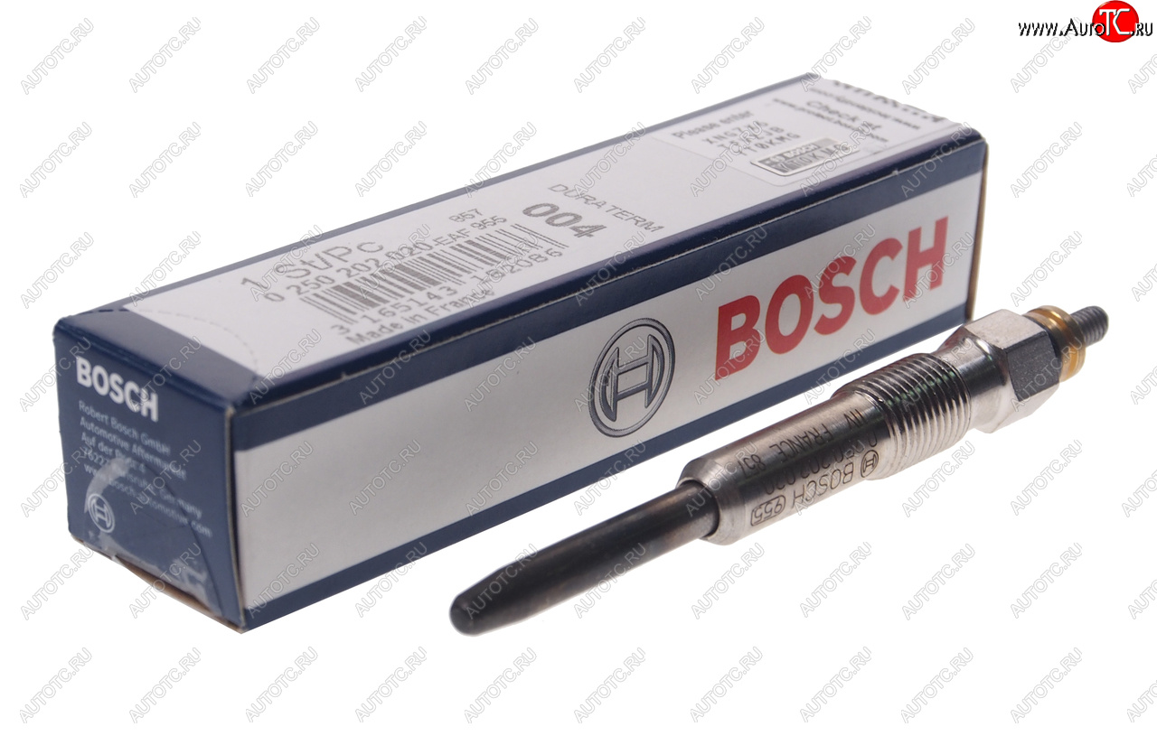 969 р. Свеча накаливания BOSCH BOSCH 0250202020  с доставкой в г. Керчь