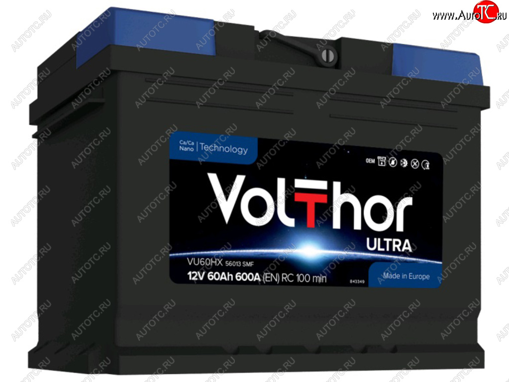 10 549 р. Аккумулятор VOLTHOR Ultra 60Ач VOLTHOR 6ст60(1) 56013  с доставкой в г. Керчь