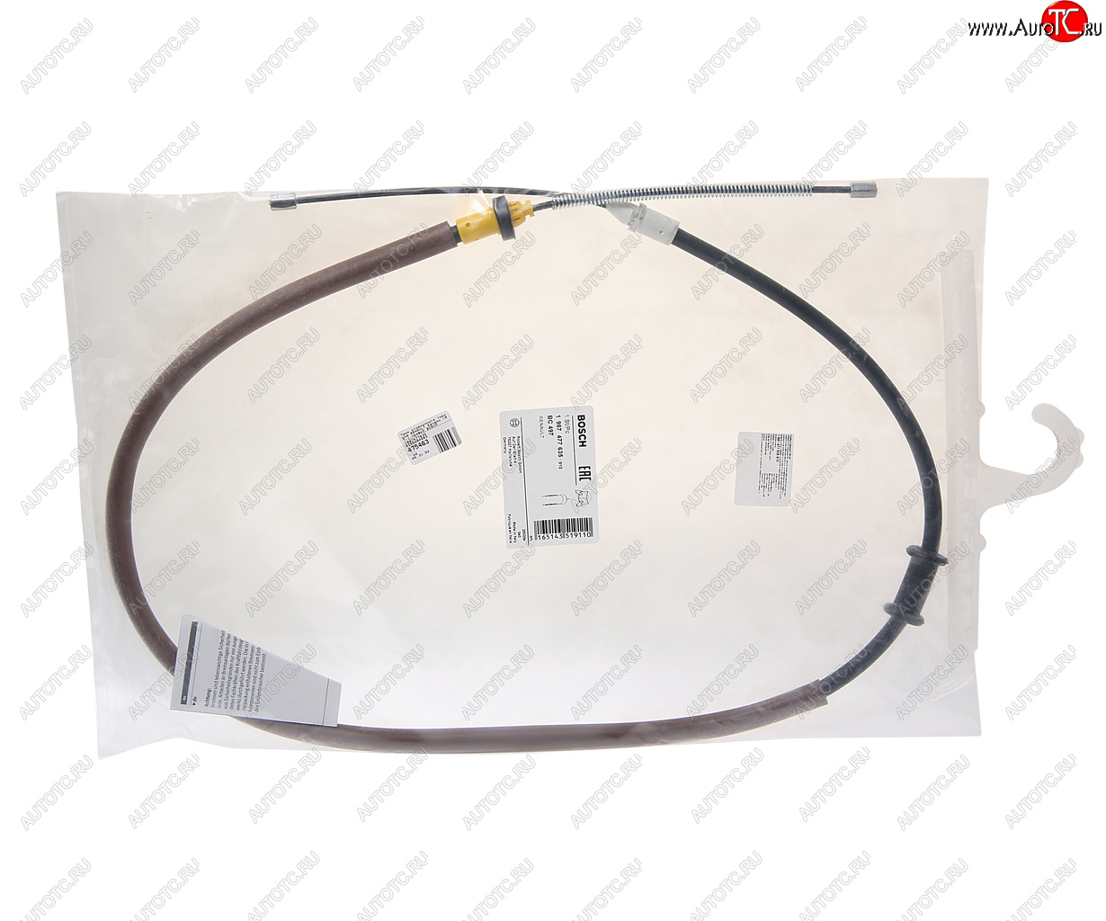 1 469 р. Трос стояночного тормоза RENAULT Kangoo (97-) правый BOSCH BOSCH 1987477635  с доставкой в г. Керчь