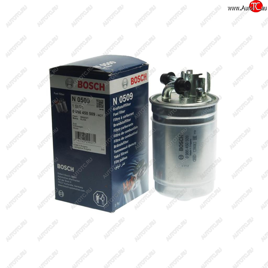 2 559 р. Фильтр топливный VW Passat (98-05) AUDI A6 (97-05),A2 (00-05) (2.5 TDI) BOSCH BOSCH 0986450509  с доставкой в г. Керчь