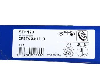 2 049 р. Диск тормозной HYUNDAI Creta (16-) задний (1шт.) SANGSIN SANGSIN sd1173  с доставкой в г. Керчь. Увеличить фотографию 4