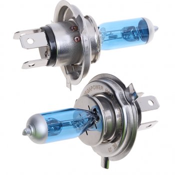 399 р. Лампа 12V H4 6055W P43t бокс (2шт.) Blue White MEGAPOWER MEGAPOWER 370-33-020  с доставкой в г. Керчь. Увеличить фотографию 1