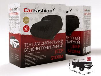 3 999 р. Тент на автомобиль (XL) 520х195х185см черный Jeep-XL CARFASHION CARFASHION 42165  с доставкой в г. Керчь. Увеличить фотографию 1