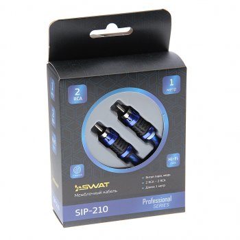 649 р. Кабель RCA 2х2 1м SWAT SWAT sip-210 SWAT sip-210  с доставкой в г. Керчь. Увеличить фотографию 2