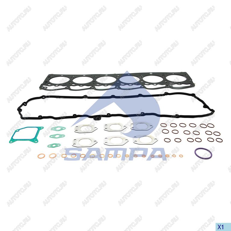 13 999 р. Прокладка головки блока DAF CF85,XF105 дв.MX265,300,340,375 комплект SAMPA SAMPA 050.754  с доставкой в г. Керчь