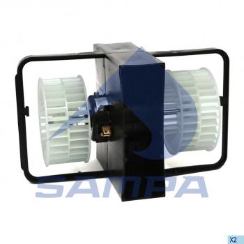6 199 р. Мотор отопителя MAN MERCEDES VOLVO с крыльчаткой SAMPA SAMPA 023.069  с доставкой в г. Керчь. Увеличить фотографию 1