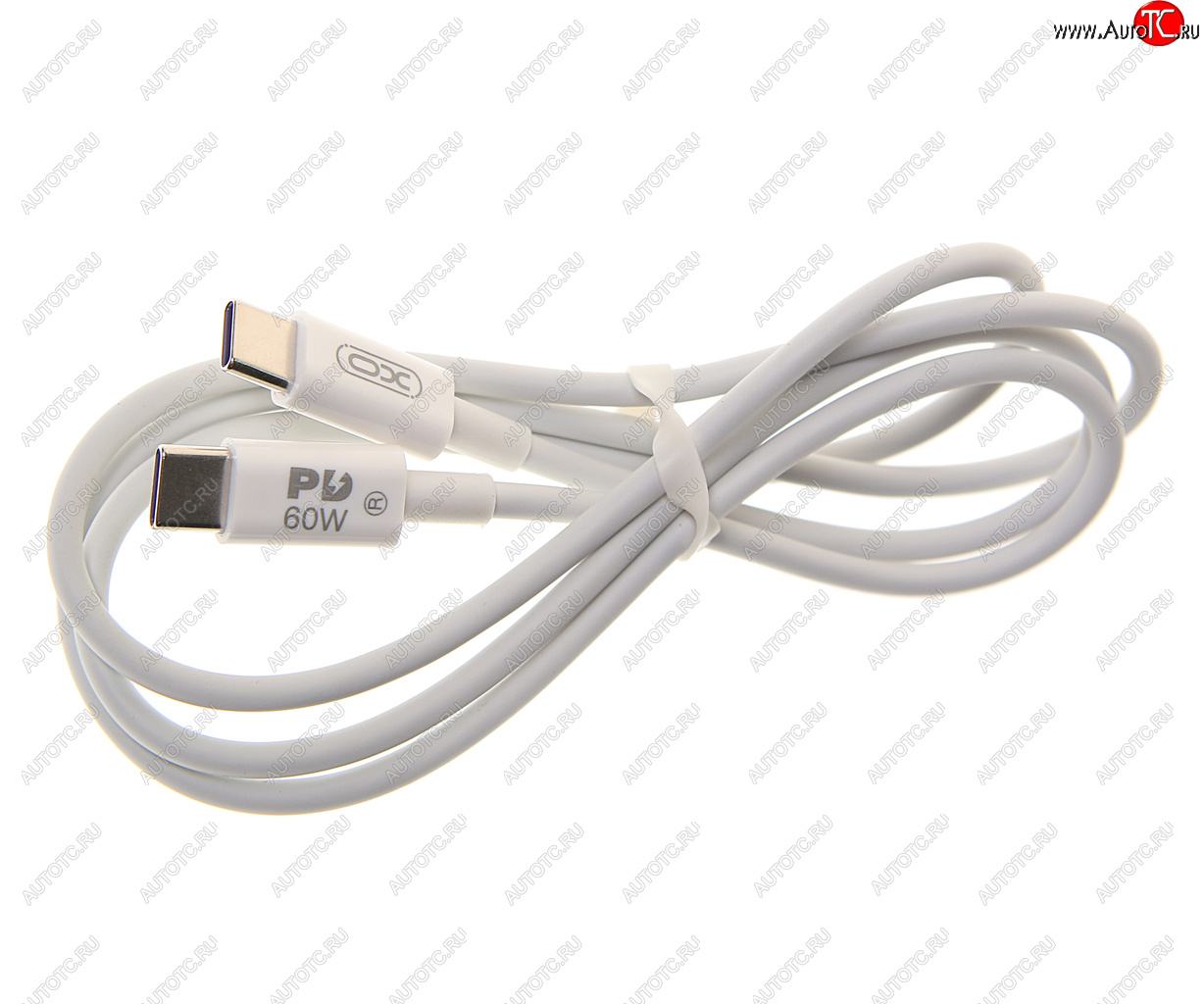299 р. Кабель USB Type C-USB Type C 1м белый XO XO nb-q190a white  с доставкой в г. Керчь