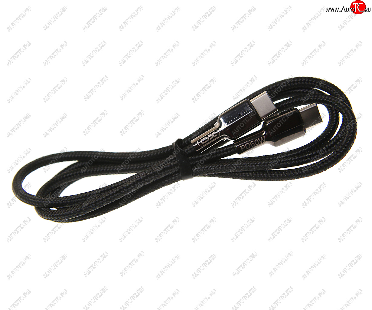 349 р. Кабель USB Type C-USB Type C 1м черный XO XO nb183b black  с доставкой в г. Керчь