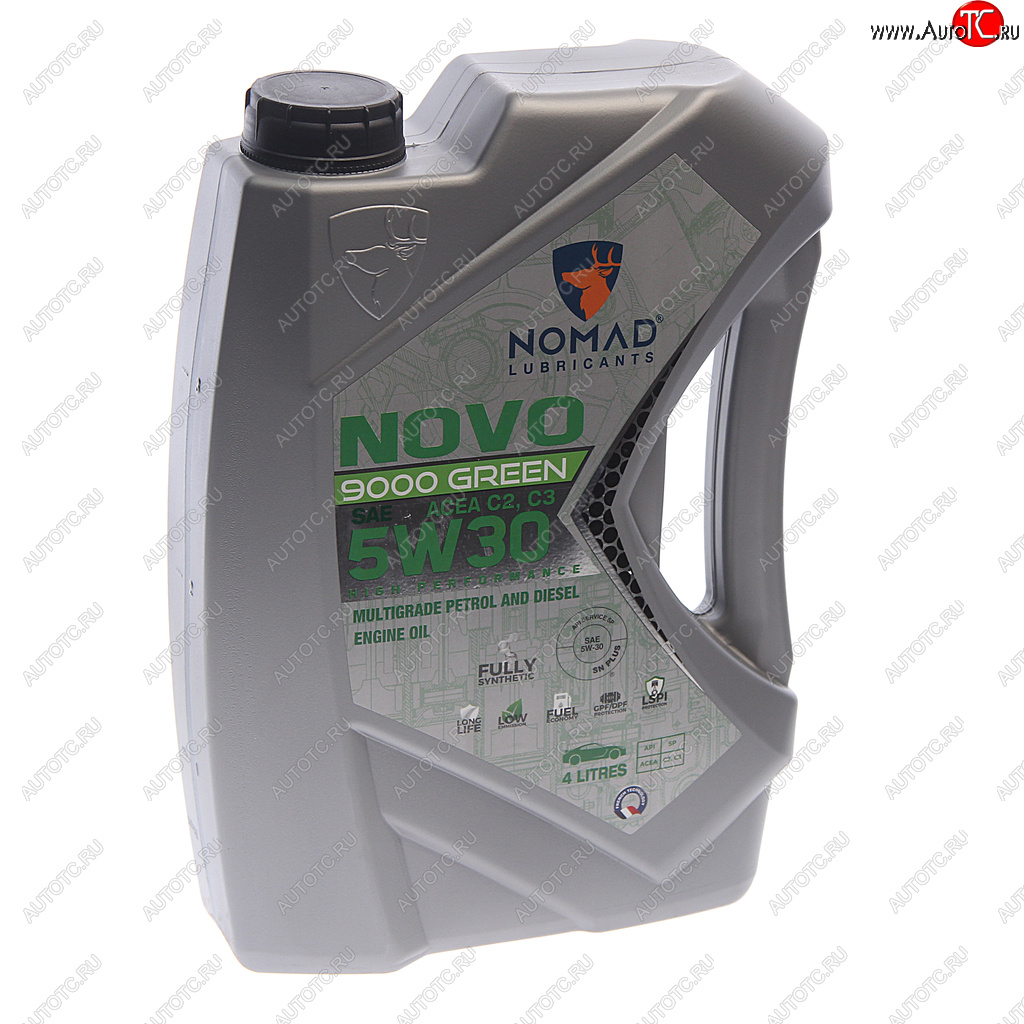 3 989 р. Масло моторное NOVO 9000 GREEN C2C3 5W30 синт.4л NOMAD NOMAD 6297000873596  с доставкой в г. Керчь