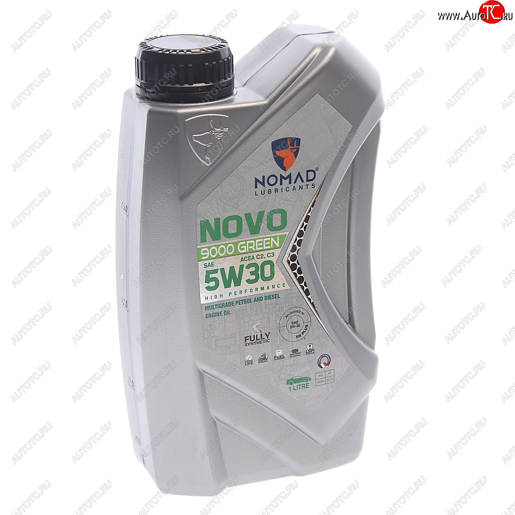 1 079 р. Масло моторное NOVO 9000 GREEN C2C3 5W30 синт.1л NOMAD NOMAD 6297000873589  с доставкой в г. Керчь