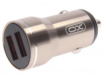 399 р. Устройство зарядное в прикуриватель 2USB 12V серое XO XO cc48 grey  с доставкой в г. Керчь. Увеличить фотографию 1