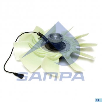 41 999 р. Вентилятор VOLVO FM9,12,13 охлаждения радиатора с муфтой SAMPA SAMPA 033.228-01  с доставкой в г. Керчь. Увеличить фотографию 1