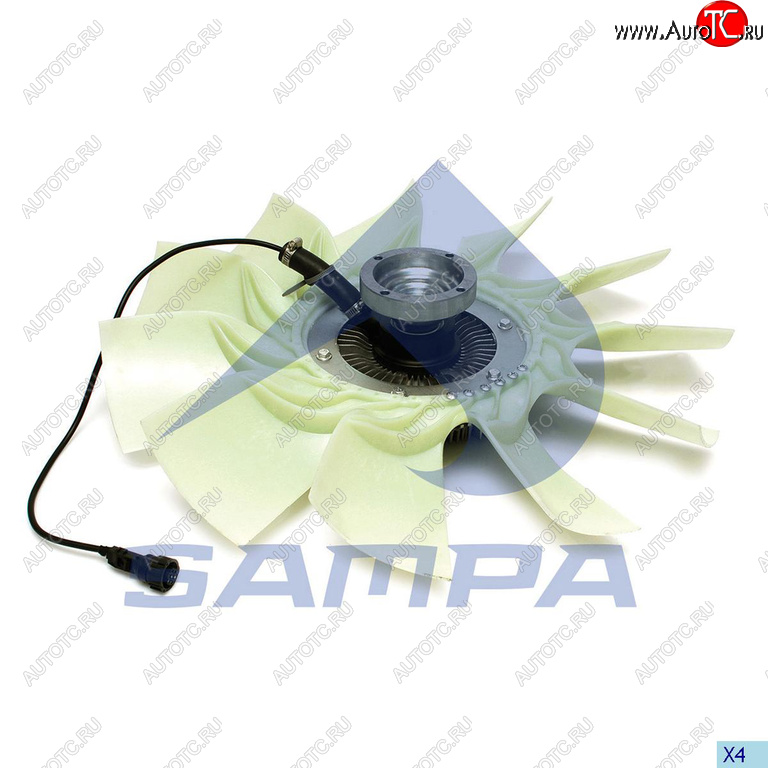 41 999 р. Вентилятор VOLVO FM9,12,13 охлаждения радиатора с муфтой SAMPA SAMPA 033.228-01  с доставкой в г. Керчь
