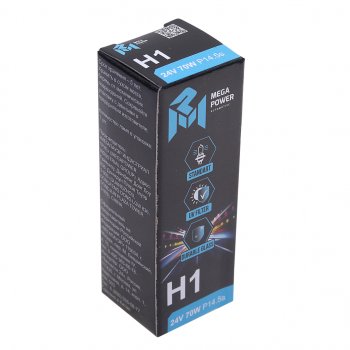 98 р. Лампа 24V H1 70W P14.5s Standart MEGAPOWER MEGAPOWER 370-33-002  с доставкой в г. Керчь. Увеличить фотографию 3